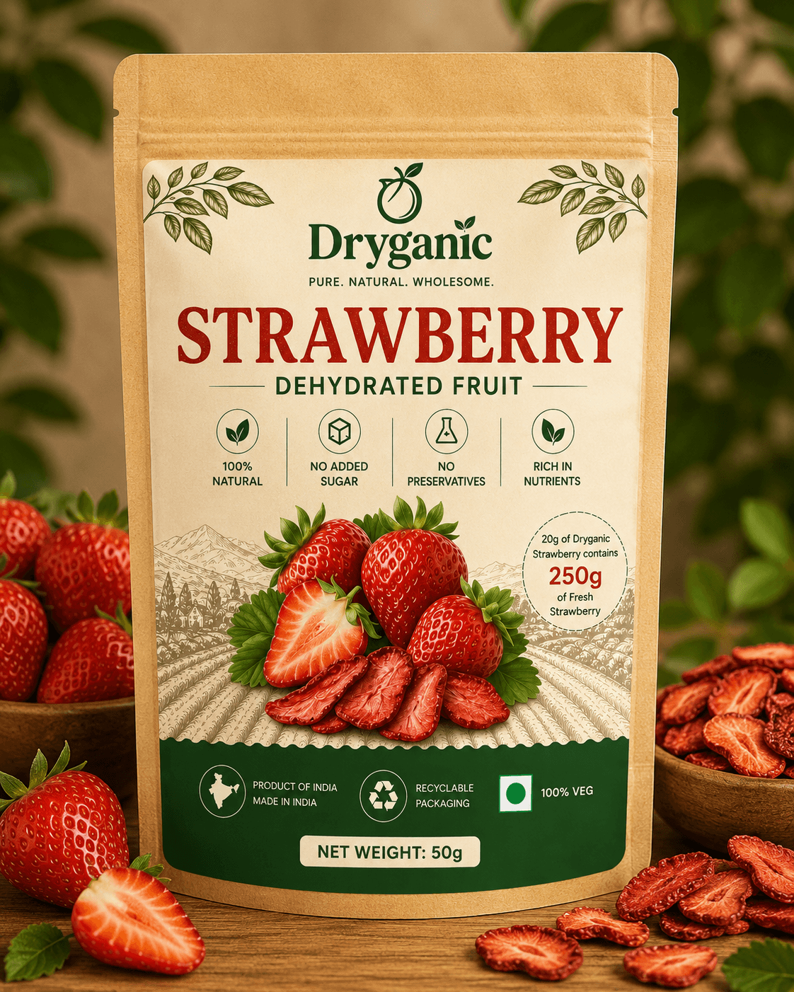 Premium Dehydrated Strawberry